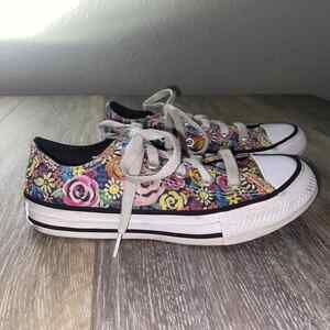 Converse CT All Star 371302F Floral Casual Sneaker Shoes Kids Youth US Size 12